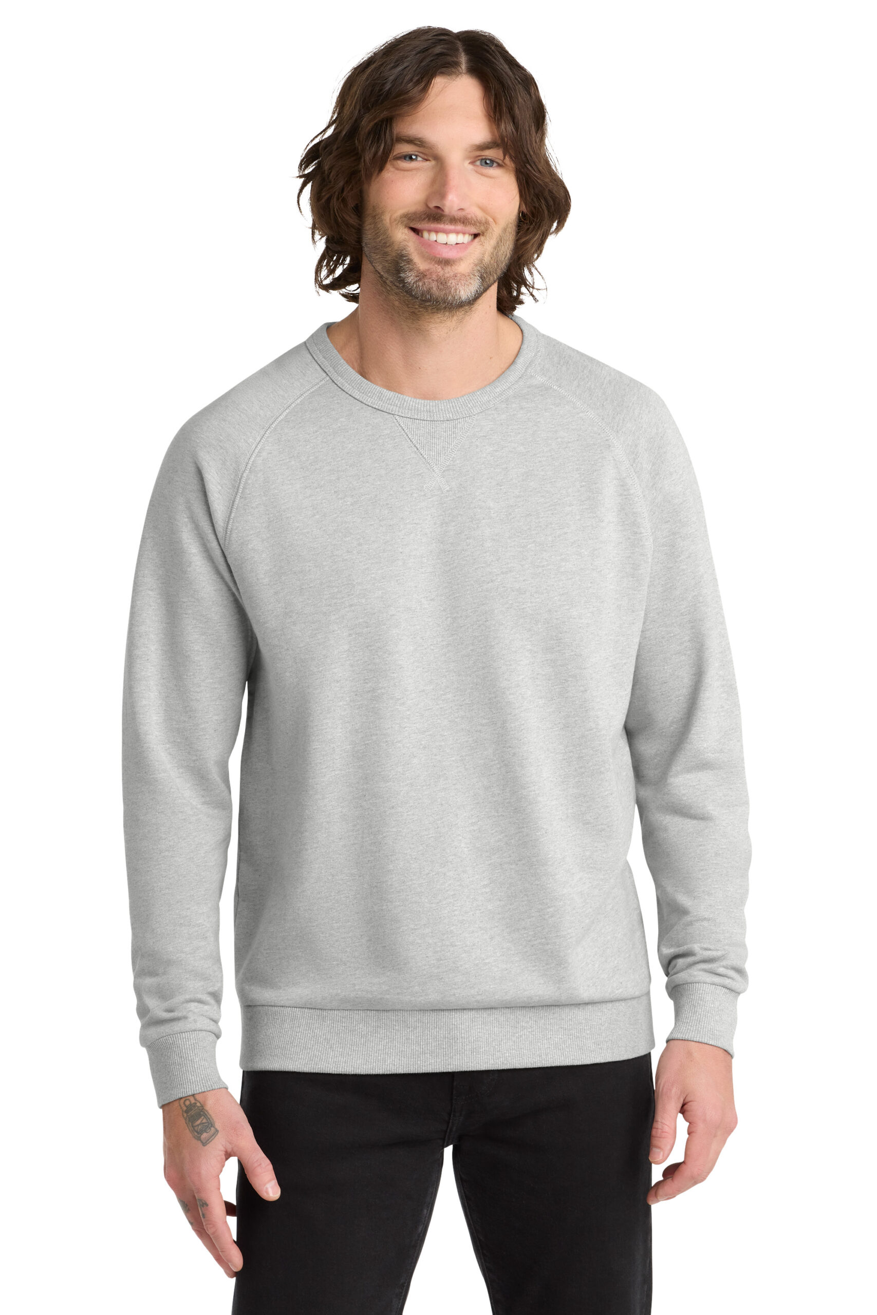 AL4004 AllmadeĀ® Unisex Organic French Terry Crewneck Sweatshirt - Image 3