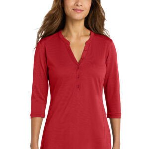 LK750 Port Authority Ladies UV Choice Pique Henley