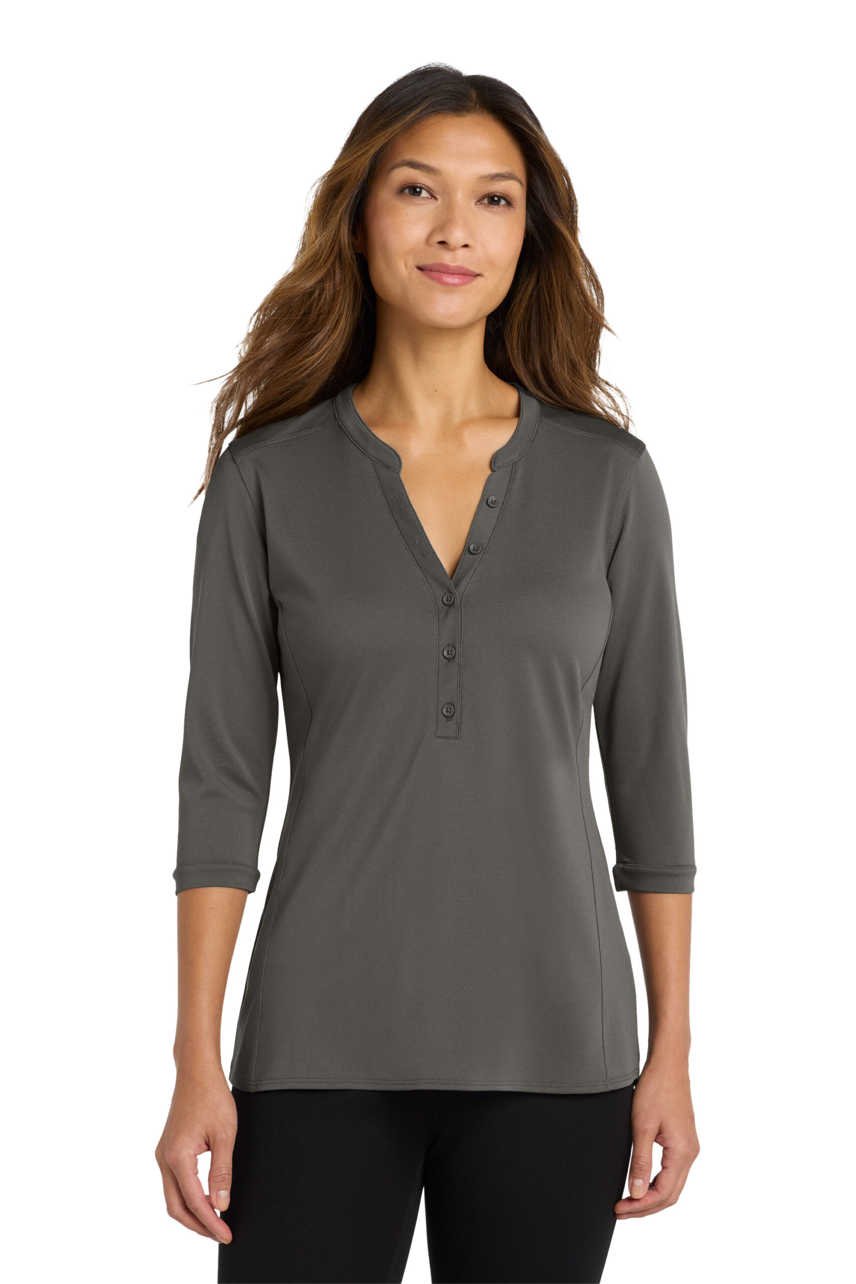 LK750 Port Authority Ladies UV Choice Pique Henley - Image 6