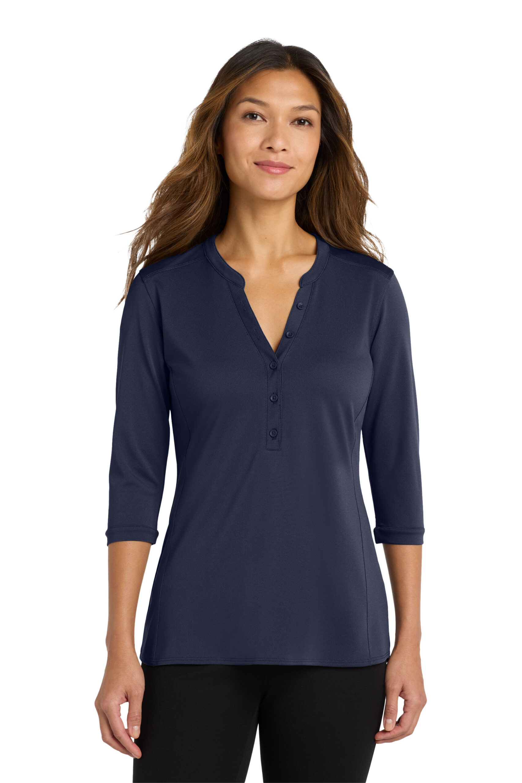 LK750 Port Authority Ladies UV Choice Pique Henley - Image 8