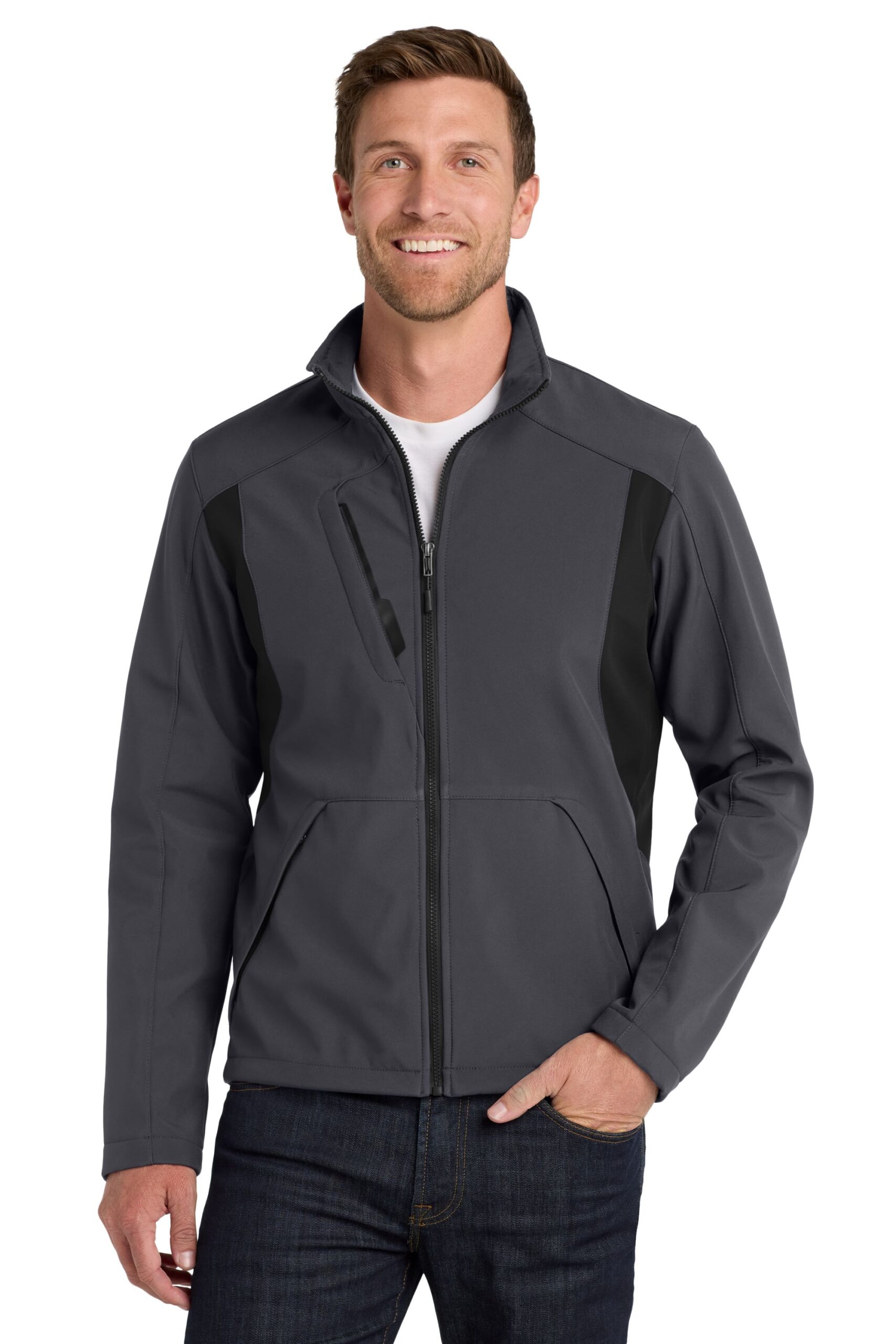 J336 Port Authority® Back-Block Soft Shell Jacket