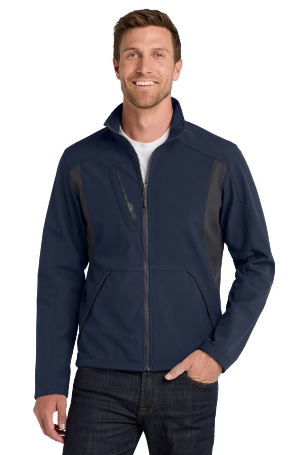 J336 Port Authority® Back-Block Soft Shell Jacket - Image 3