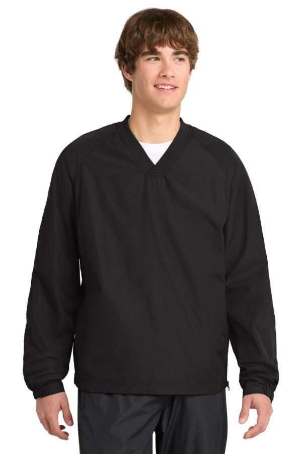 JST72 Sport-Tek® V-Neck Raglan Wind Shirt - Image 4