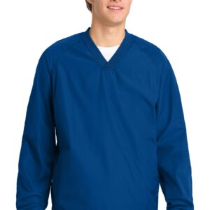 JST72 Sport-Tek® V-Neck Raglan Wind Shirt - XS