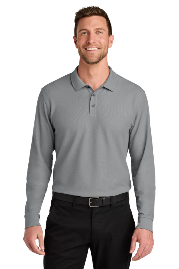 K200LS  Port Authority® Wearever Signature Pique Long Sleeve Polo XS-6XL - Image 6