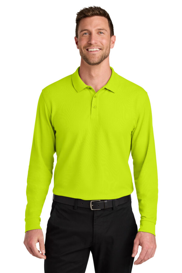 K200LS  Port Authority® Wearever Signature Pique Long Sleeve Polo XS-6XL - Image 5