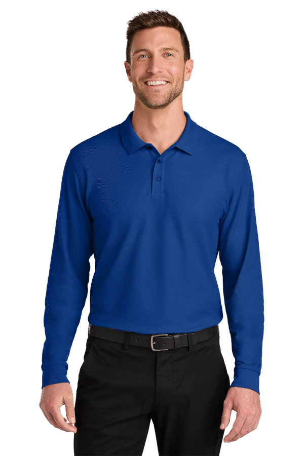 K200LS  Port Authority® Wearever Signature Pique Long Sleeve Polo XS-6XL - Image 2