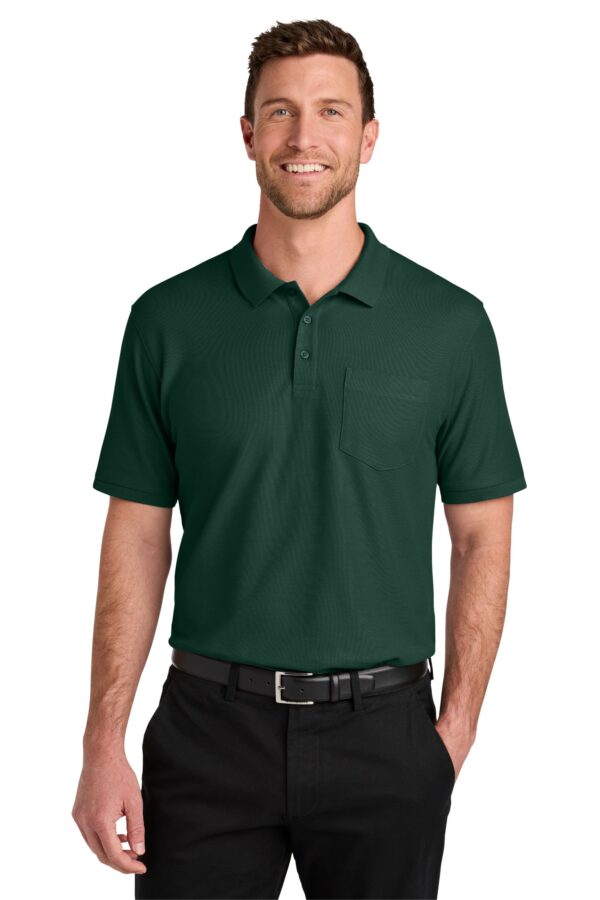 K200P Port Authority® Wearever Signature Pique Pocket Polo XS-6XL - Image 4