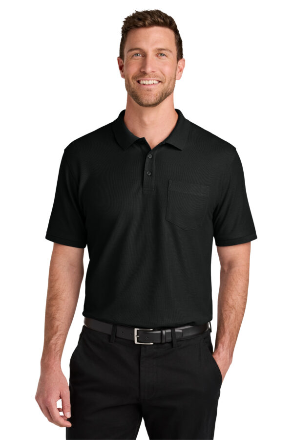K200P Port Authority® Wearever Signature Pique Pocket Polo XS-6XL - Image 2