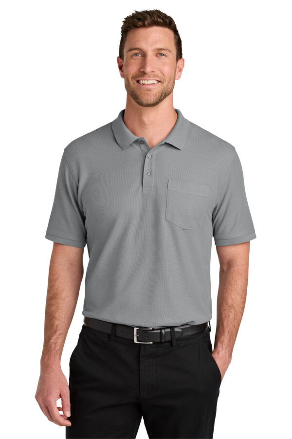 K200P Port Authority® Wearever Signature Pique Pocket Polo XS-6XL - Image 9