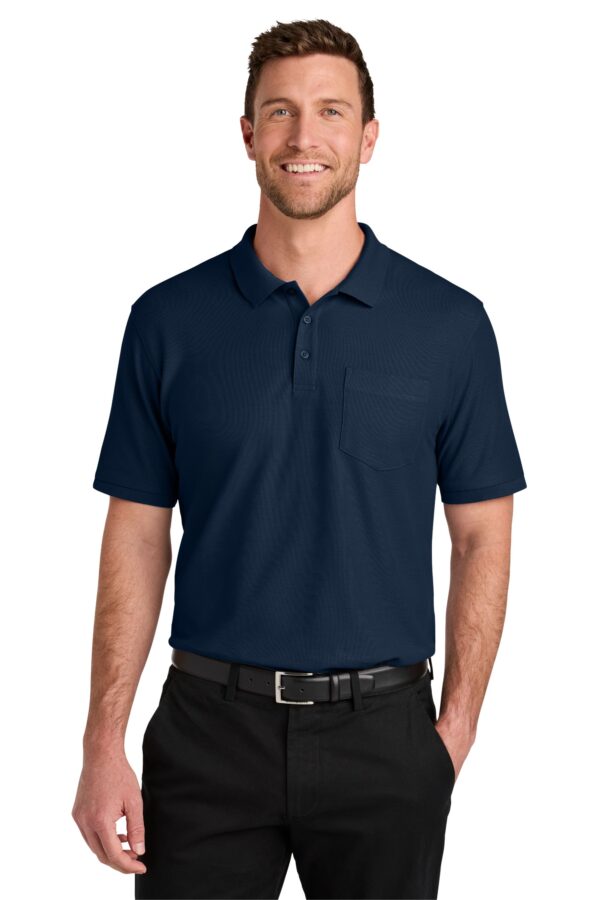K200P Port Authority® Wearever Signature Pique Pocket Polo XS-6XL - Image 5