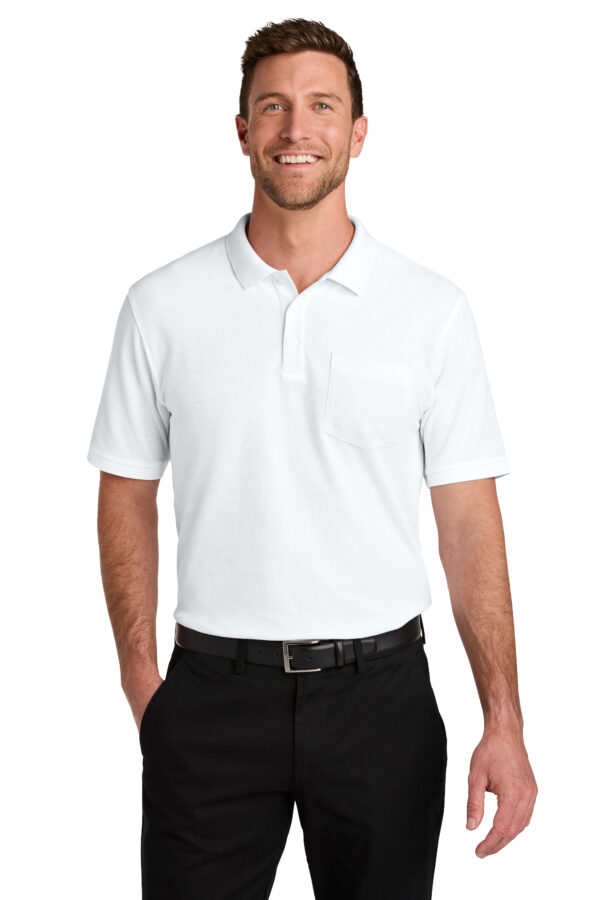 K200P Port Authority® Wearever Signature Pique Pocket Polo XS-6XL - Image 8