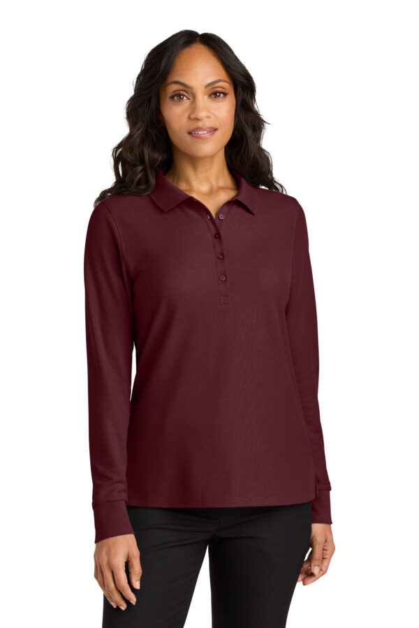 LK200LS New Port Authority® Women’s Wearever Signature Pique Long Sleeve Polo XS-4XL - Image 2
