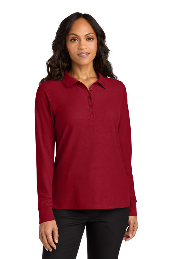 LK200LS New Port Authority® Women’s Wearever Signature Pique Long Sleeve Polo XS-4XL - Image 4