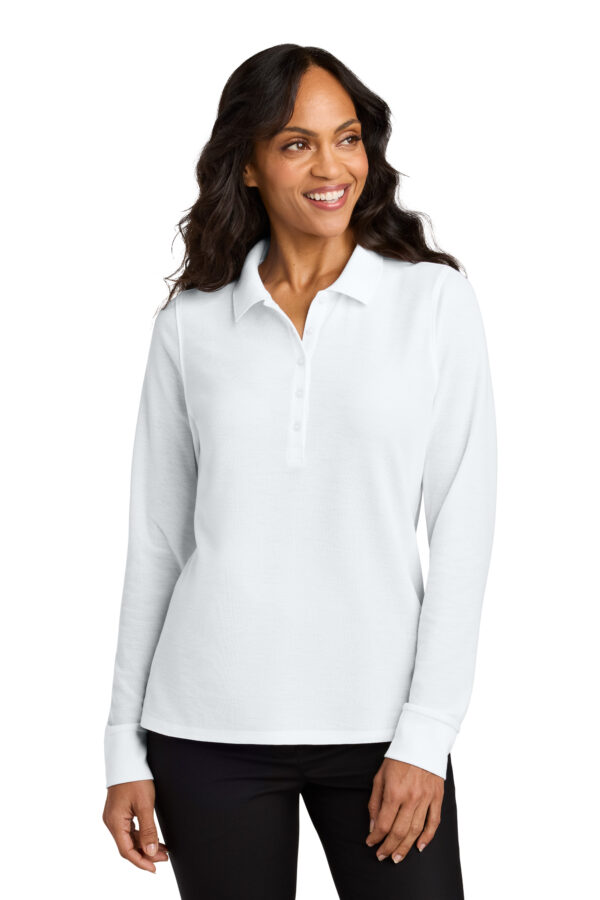 LK200LS New Port Authority® Women’s Wearever Signature Pique Long Sleeve Polo XS-4XL - Image 8