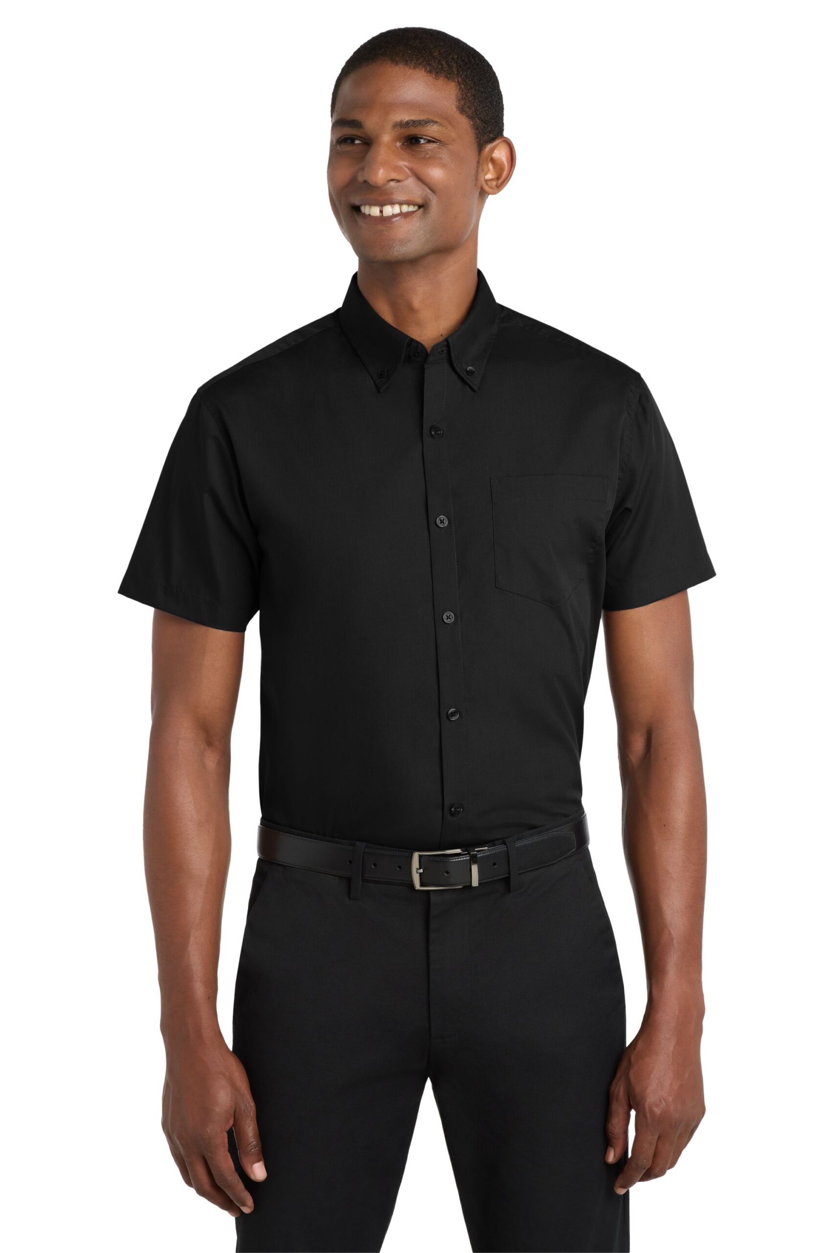 W101 Port Authority® Short Sleeve Carefree Poplin Shirt - Image 2