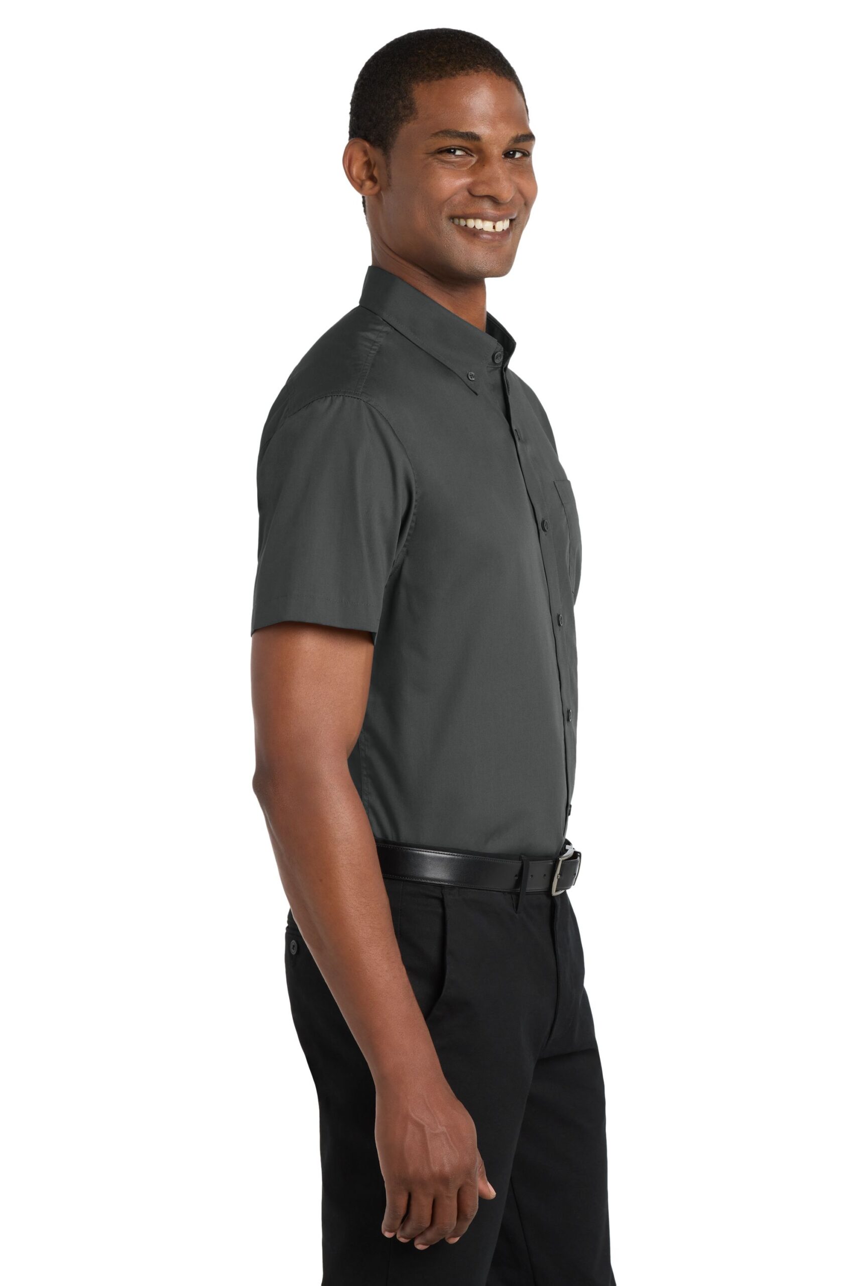 W101 Port Authority® Short Sleeve Carefree Poplin Shirt - Image 3
