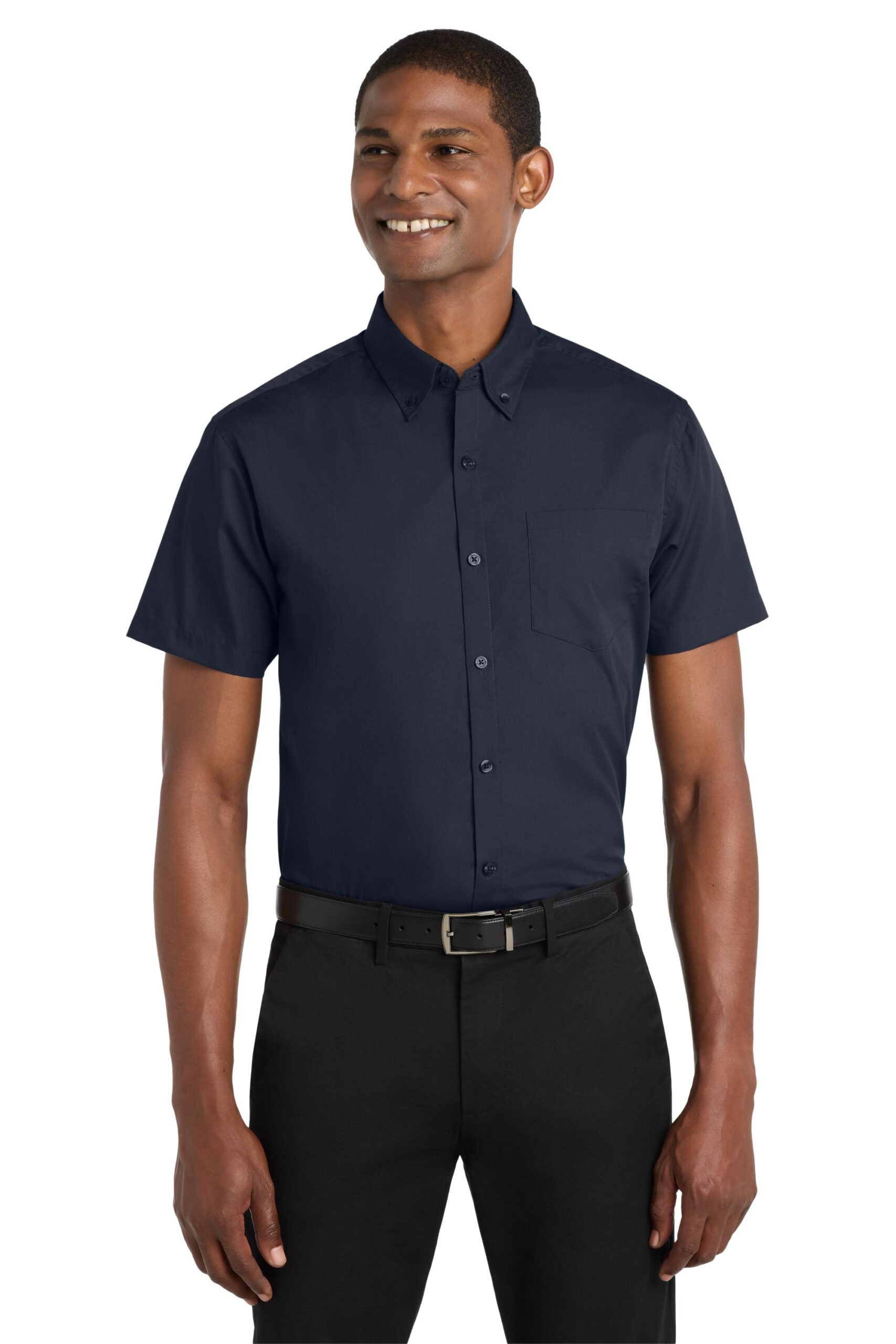 W101 Port Authority® Short Sleeve Carefree Poplin Shirt - Image 5