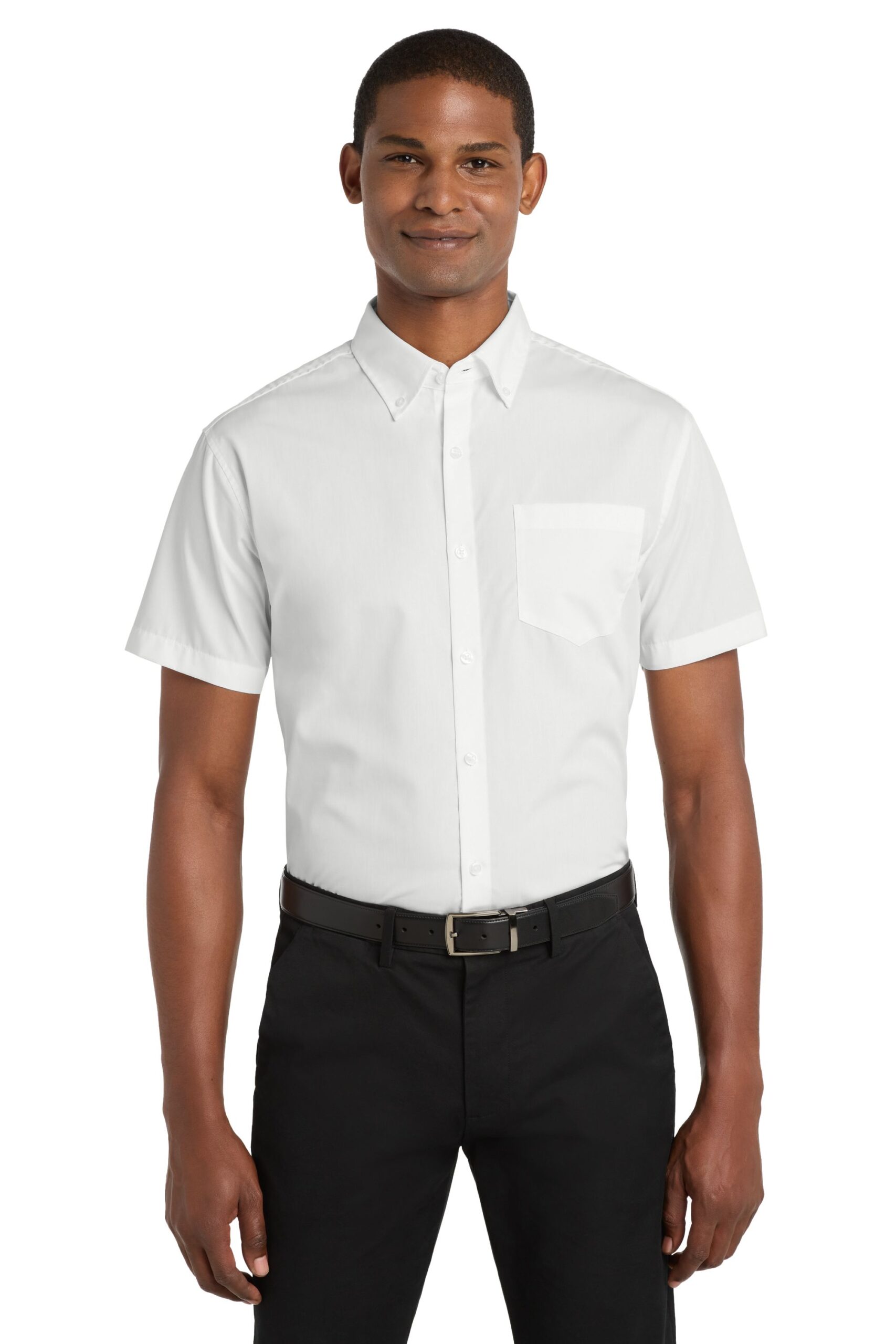 W101 Port Authority® Short Sleeve Carefree Poplin Shirt - Image 7