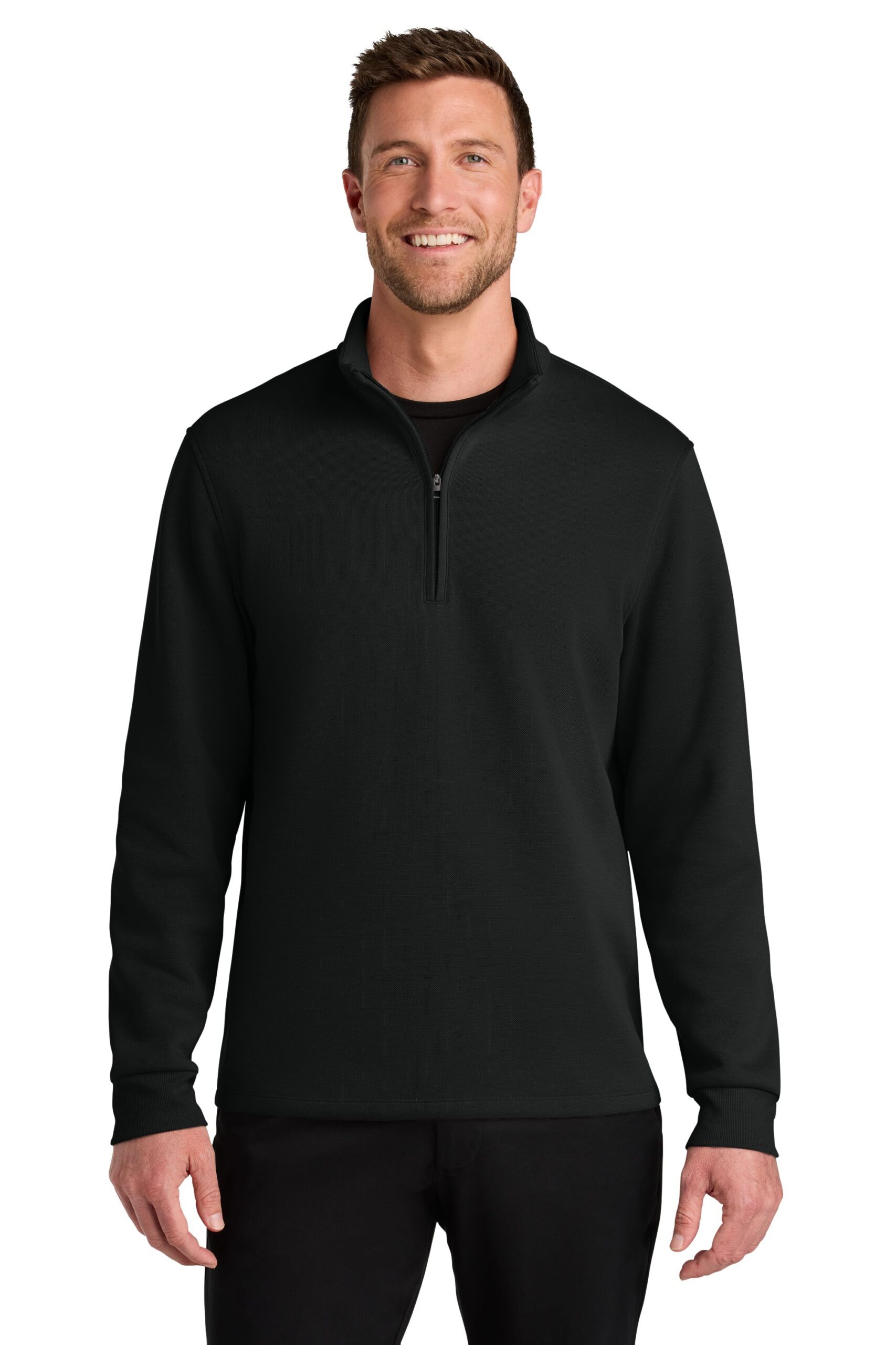 K210 New Port Authority® Wearever Signature Double Pique 1/4-Zip - Image 3
