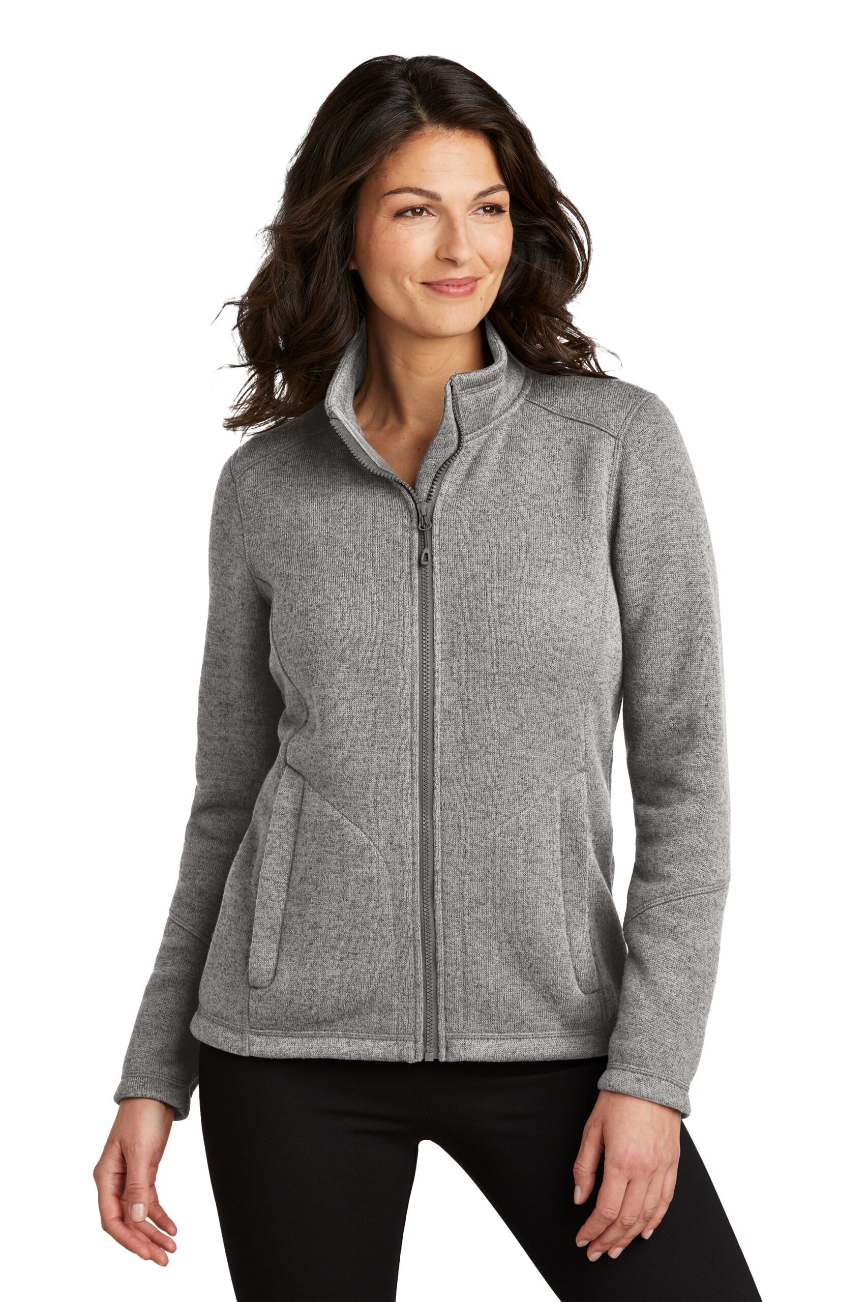 L428 Port Authority® Women's Arc Sweater Fleece Jacket - Image 3