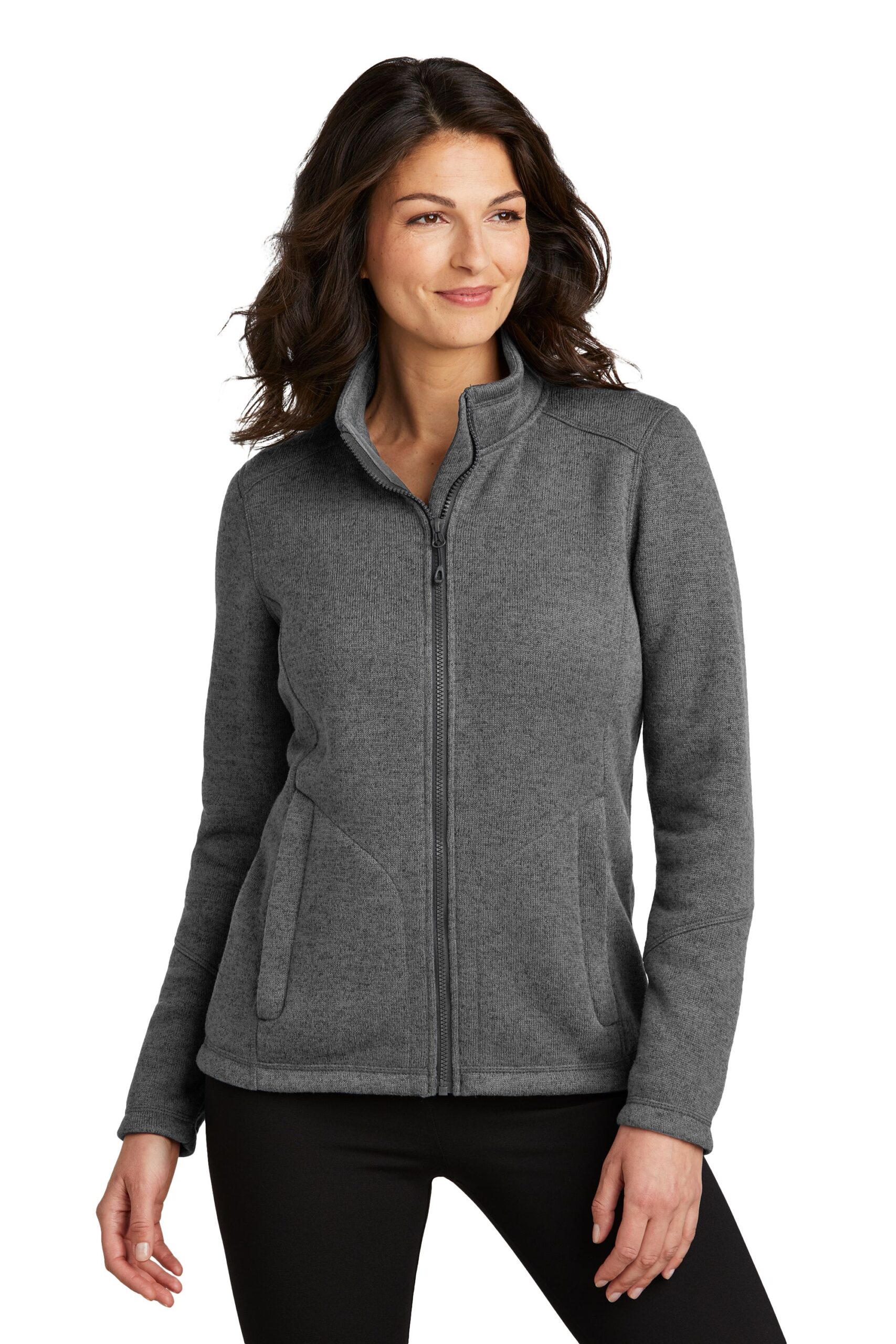 L428 Port Authority® Women's Arc Sweater Fleece Jacket - Image 4