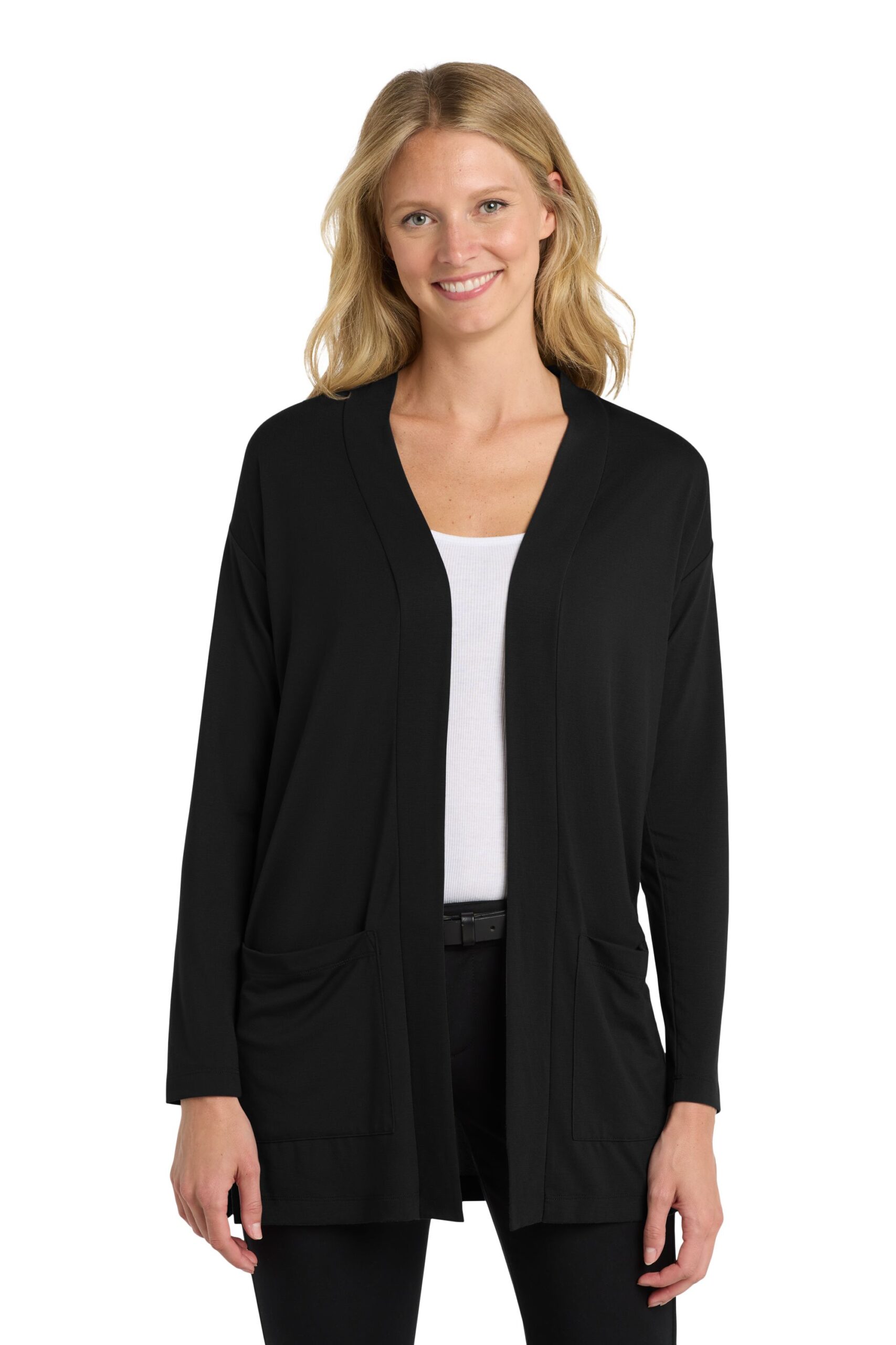 LK5434 Port Authority® Women's Concept Long Pocket Cardigan - Image 4
