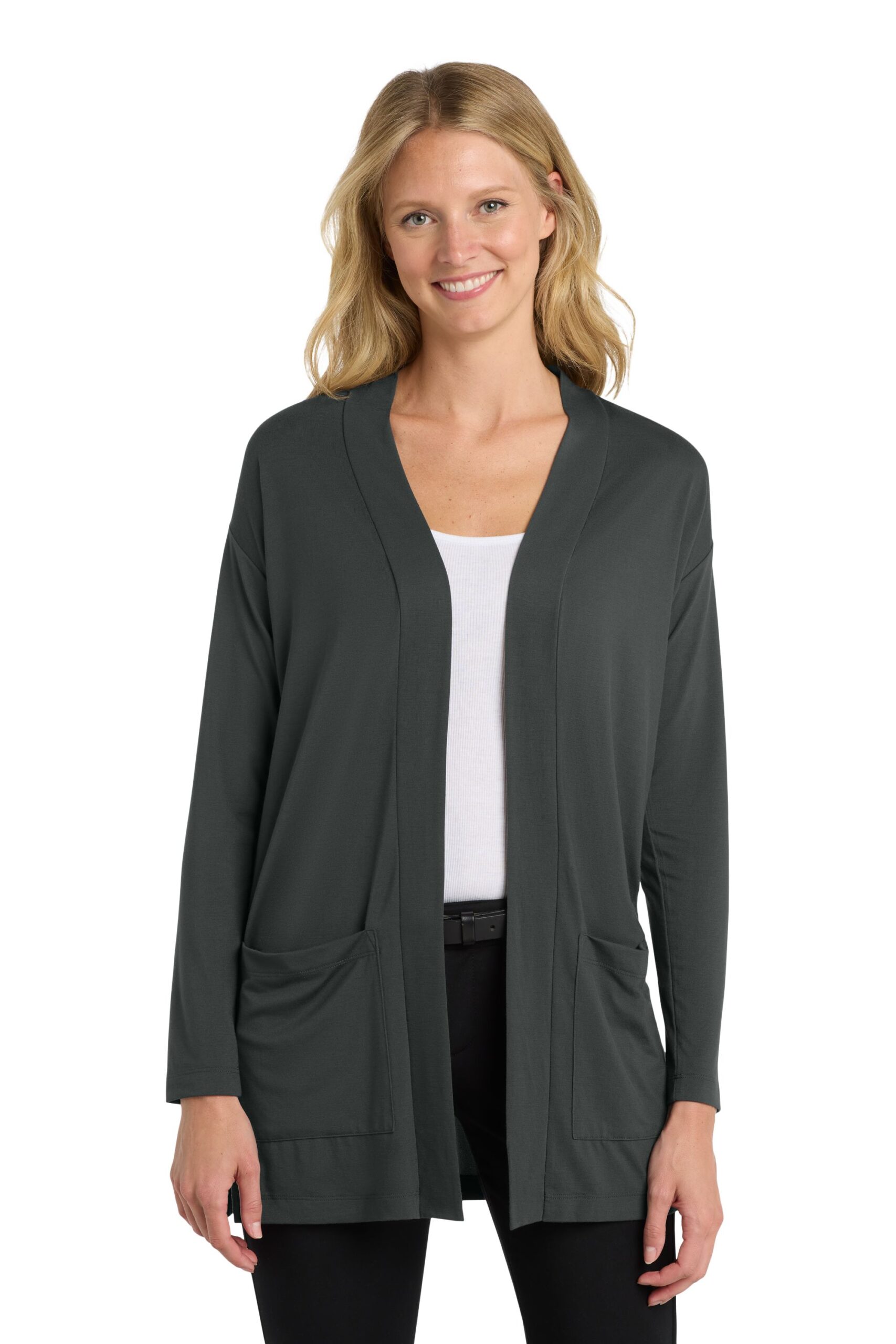 LK5434 Port Authority® Women's Concept Long Pocket Cardigan - Image 6